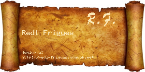 Redl Frigyes névjegykártya